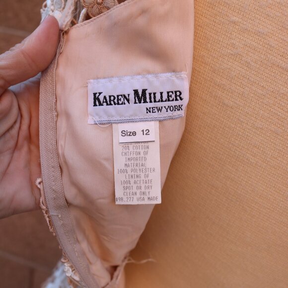 Women's Karen Miller Dress Lace Bodice & Chiffon Dress - Picture 15 of 16